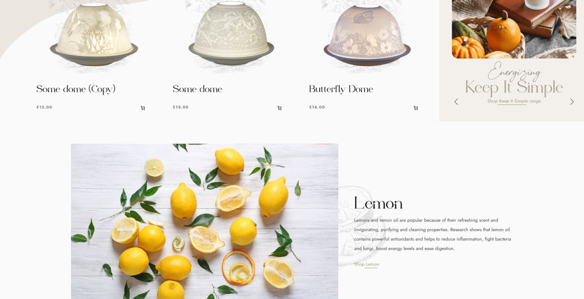 Stroll with Candle Collection section preview