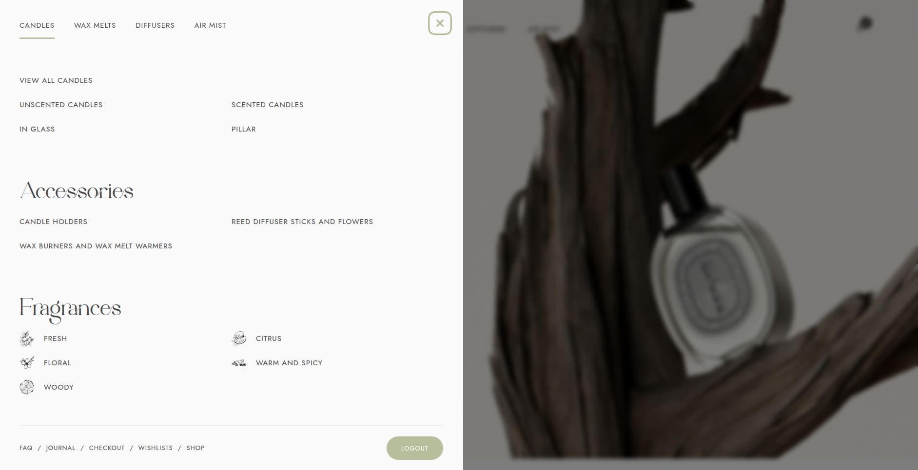 Stroll with Candle menu preview